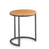 Outlet Wohnen 39cm runder Tisch mit Asteiche Platte - Garamba