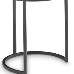 Outlet Wohnen 39cm runder Tisch mit Asteiche Platte - Garamba
