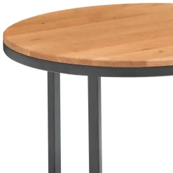 Outlet Wohnen 39cm runder Tisch mit Asteiche Platte - Garamba