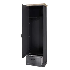 Best Wohnen 65cm schmaler Dielenschrank mit Spiegel Tür - Thumbs