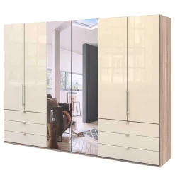 Hot Wohnen 300cm 3-türiger Falttürenschrank mit Spiegel - Rativian