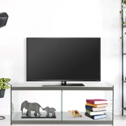 Hot Wohnen 120cm TV Board in Hochglanz Grau - Verez