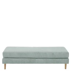 Wohnen Cord Couchhocker in Silbergrau - Sectian