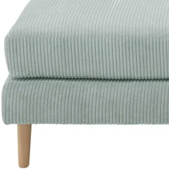 Wohnen Cord Couchhocker in Silbergrau - Sectian
