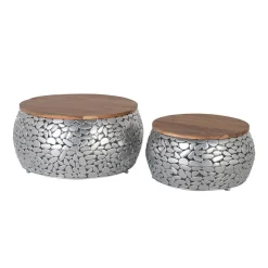 Sale Wohnen Couchtisch Duo aus Mangoholz - Ceano (zweiteilig)