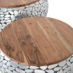 Sale Wohnen Couchtisch Duo aus Mangoholz - Ceano (zweiteilig)