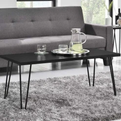 Wohnen Couchtisch in Eiche Optik Schwarz - Lancey