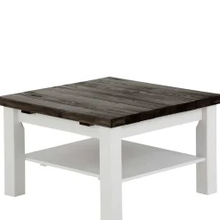 Clearance Wohnen Couchtisch mit Ablage in Weiß & Grau - Ayrinu