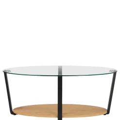 Sale Wohnen Couchtisch mit ovaler Glasplatte - Udiessa