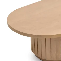 Outlet Wohnen Couchtisch mit Säulengestell aus Massivholz - Ilvenda