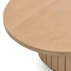 Outlet Wohnen Couchtisch mit Säulengestell aus Massivholz - Ilvenda