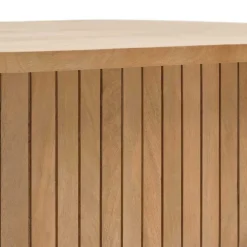 Outlet Wohnen Couchtisch mit Säulengestell aus Massivholz - Ilvenda