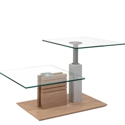 New Wohnen Couchtisch mit zwei Glasplatten modern - Olbiancas