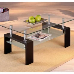 Wohnen Couchtisch Nairobi mit Glasplatte
