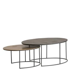 Sale Wohnen Couchtisch Set in Oval - Grenvana (zweiteilig)