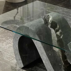 Hot Wohnen Couchtisch Varagosta aus Stein und Glas