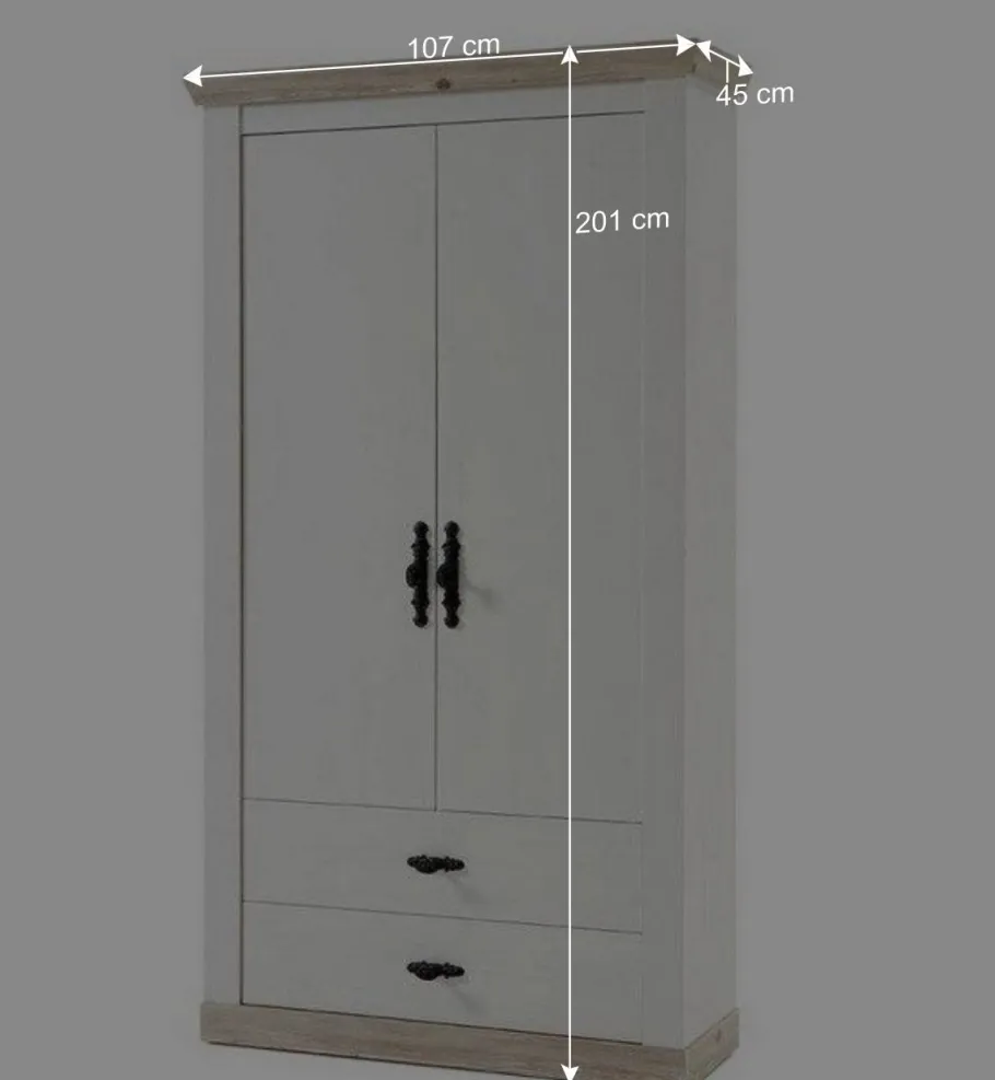 Discount Wohnen Country Flurmöbel Kombi Set - Nedita (fünfteilig)
