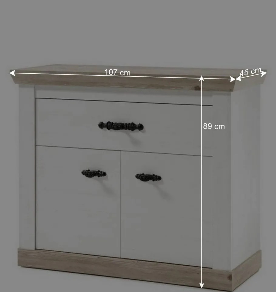 Discount Wohnen Country Flurmöbel Kombi Set - Nedita (fünfteilig)