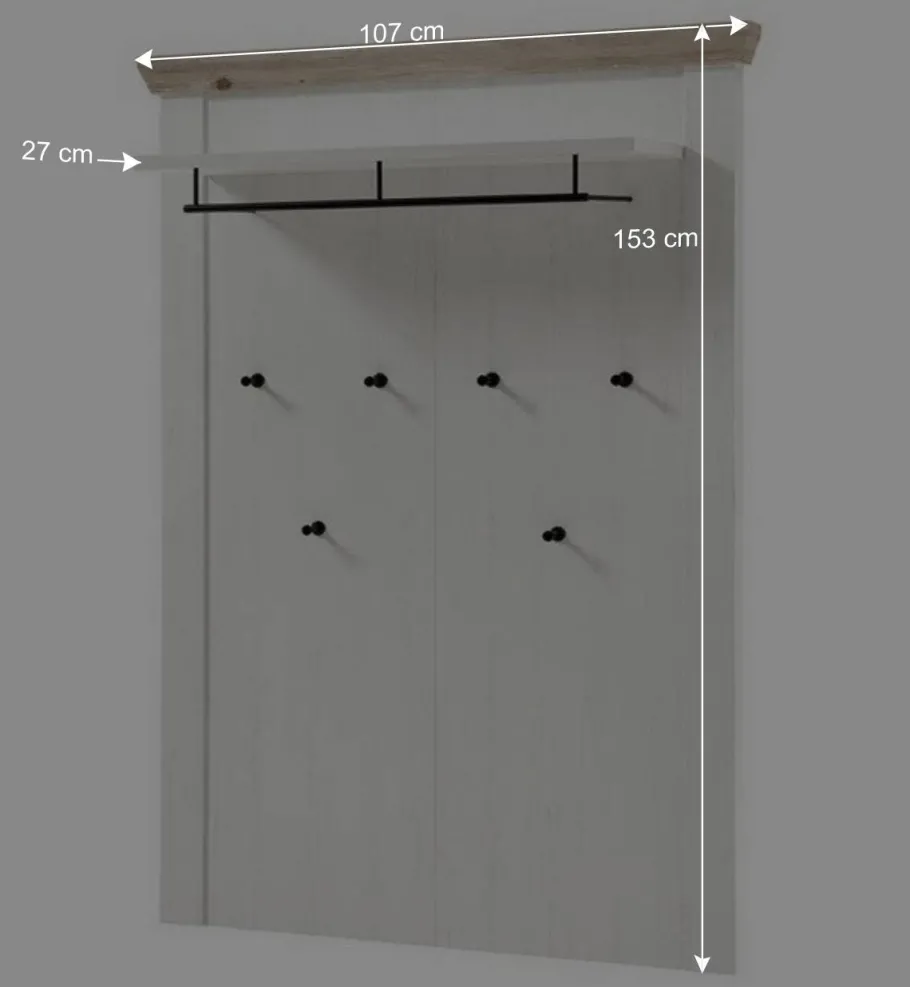 Discount Wohnen Country Flurmöbel Kombi Set - Nedita (fünfteilig)