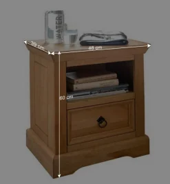 Hot Wohnen Country Style Nachtkommode 48x60x39 cm - Voeca