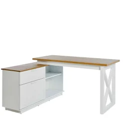 Hot Wohnen Country Style Schreibtisch mit Seitenregal - Ristina