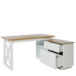 Hot Wohnen Country Style Schreibtisch mit Seitenregal - Ristina