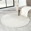 Outlet Wohnen Cremeweißer Teppich in Rund 120 cm - Rema