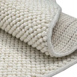 Outlet Wohnen Cremeweißer Teppich in Rund 120 cm - Rema