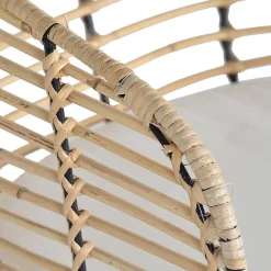 Online Wohnen Design Armlehnenstuhl in Rattan Natur und Schwarz - Adatto (2er Set)