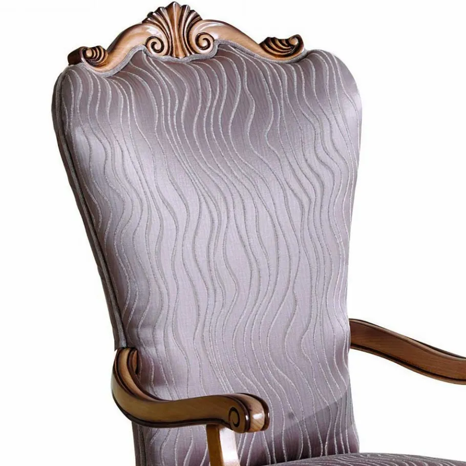 Hot Wohnen Design Armlehnenstuhl in Rosenholz Stoff - Vuluza