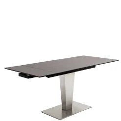 Discount Wohnen Design Ausziehtisch aus Glas und Keramik - Lagorene