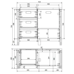Discount Wohnen Design Badezimmermöbel Kombi - Forawas (dreiteilig)