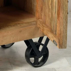 Outlet Wohnen Design Badmöbel aus Massivholz - Indri (vierteilig)