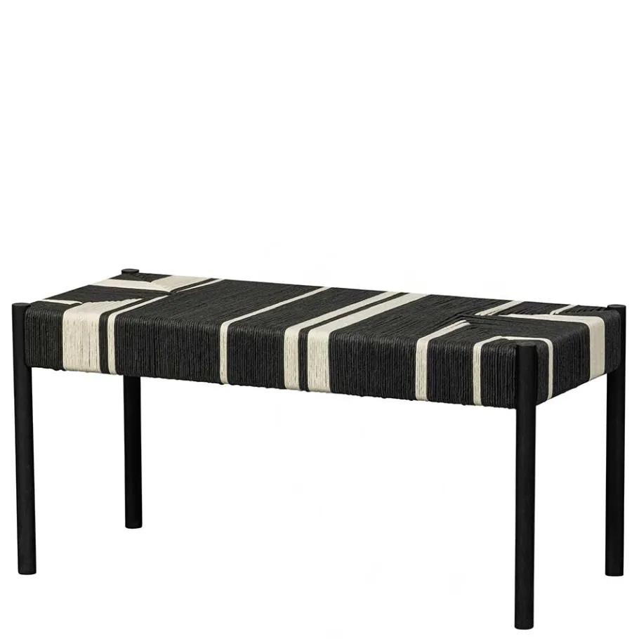 Best Wohnen Design Bank in Schwarz mit Weiß - Giuseppa