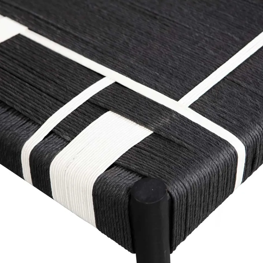 Best Wohnen Design Bank in Schwarz mit Weiß - Giuseppa