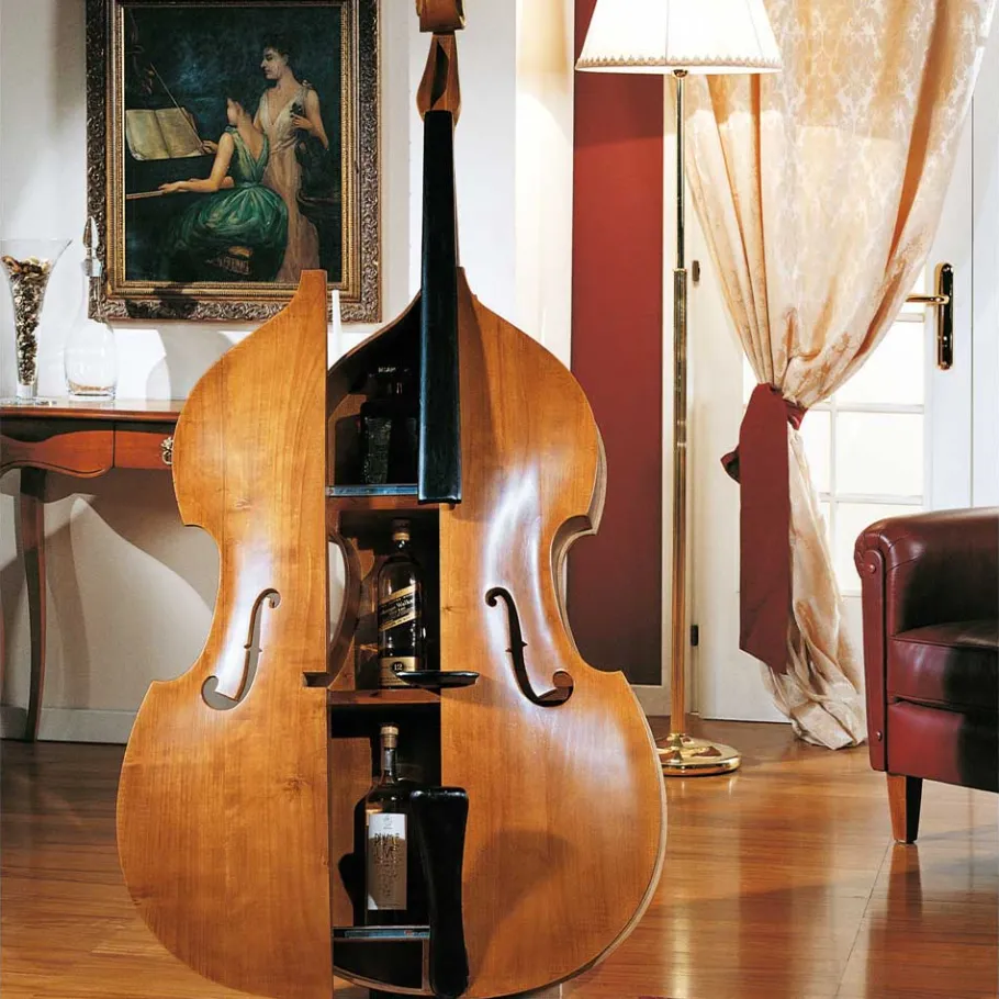 Outlet Wohnen Design Barschrank Kontrabass Coloniada aus Holz