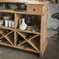 Online Wohnen Design Bartheke aus Recyclingholz - Fizaron