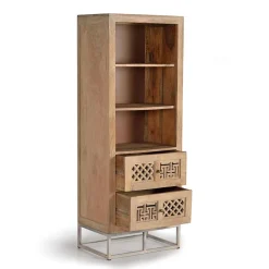 Discount Wohnen Design Bücherregal aus Mangobaum Massivholz - Valuta