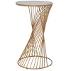 Clearance Wohnen Design Beistelltisch aus Glas in Grau - Liacantu