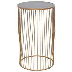 Clearance Wohnen Design Beistelltisch aus Glas in Grau - Liacantu