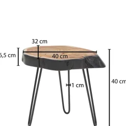 Hot Wohnen Design Beistelltisch aus Baumscheibe Akazie - Nava