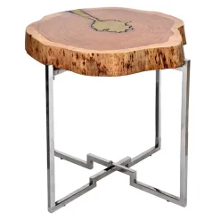Wohnen Design Beistelltisch aus Baumscheibe - Spain