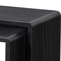 Discount Wohnen Design Beistelltisch Duo in Schwarz - Bagaci (zweiteilig)