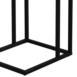 Hot Wohnen Design Beistelltisch mit Wildeiche Massivholz Voprium & Metall schwarz