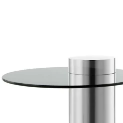 Online Wohnen Design Beistelltisch mit Glasplatte - Jaturna