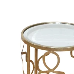Discount Wohnen Design Beistelltisch Seaflair in Goldfarben