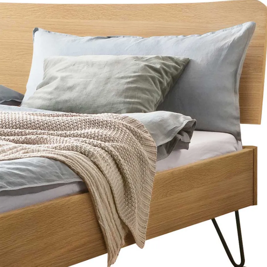 Hot Wohnen Design Bett aus hell geölter Eiche - Promenada