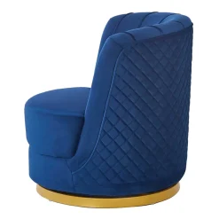 Clearance Wohnen Design Cocktailsessel in Dunkelblau Samt - Sara