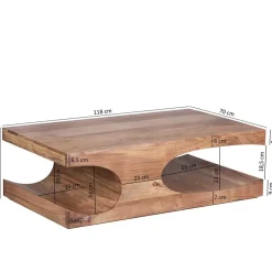 Best Wohnen Design Couchtisch aus massivem Akazienholz - Drolivio