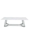 Online Wohnen Design Couchtisch mit Glasplatte Marmor Optik - Mimdos